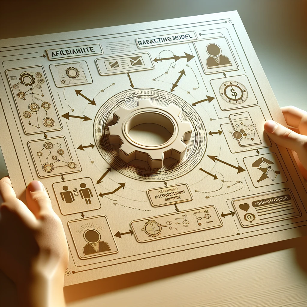 Diagram of affiliate marketing model
