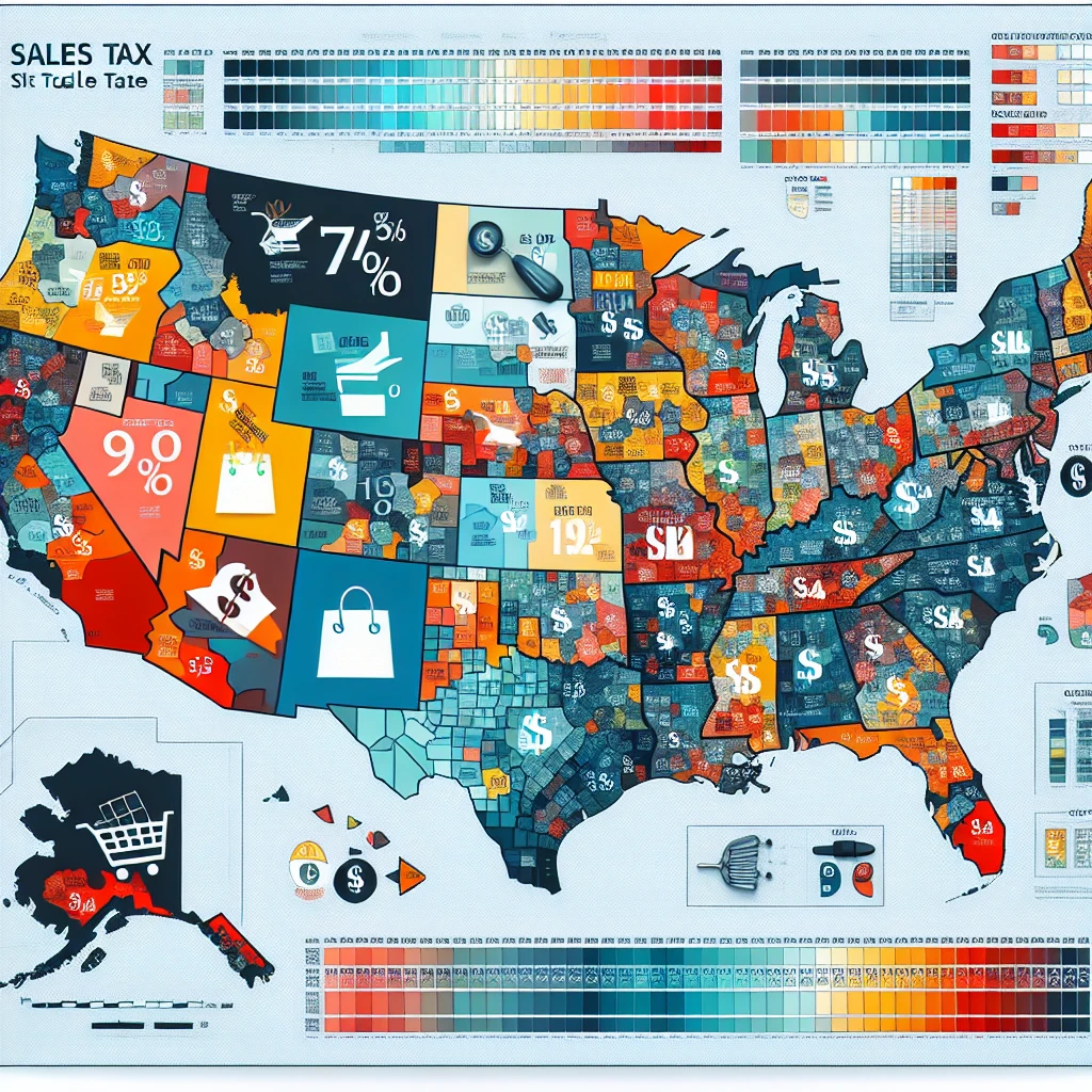 Map of Sales Tax Rates for Ecommerce