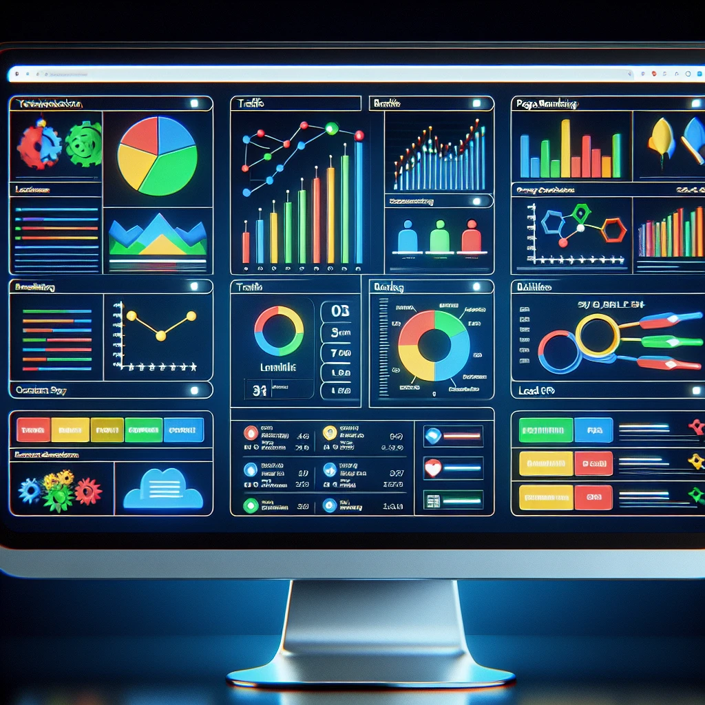 SEO metrics and checklist on screen