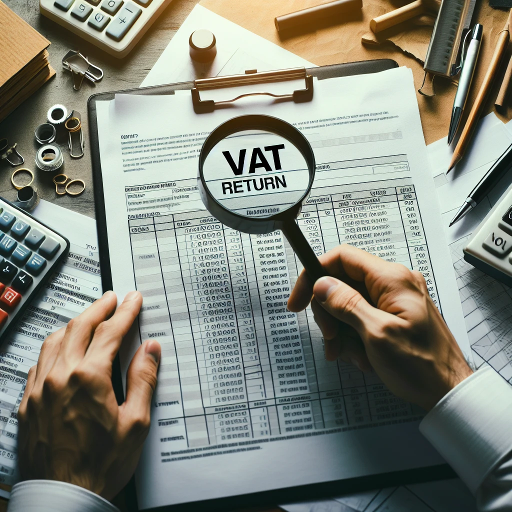 VAT return form with a focus on returns section