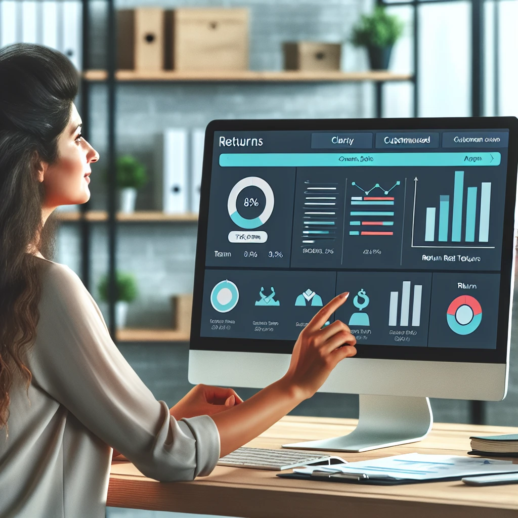 Accounting software dashboard for returns